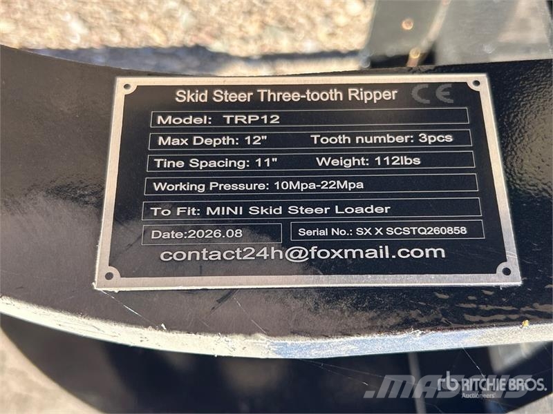  GIYI GY-TRP12 24 in Mini Skid Steer Ripper Scarifi Escarificadores
