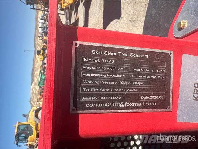 GIYI GY-TS75 45 in Skid Steer Tree Shear (Unused) Cisailles