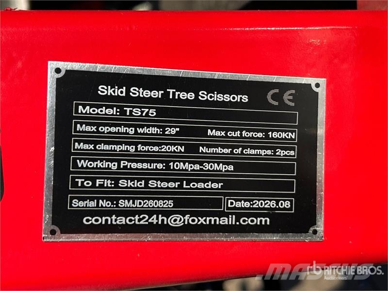 GIYI GY-TS75 Skid Steer Tree Shear (Unused) 切割機