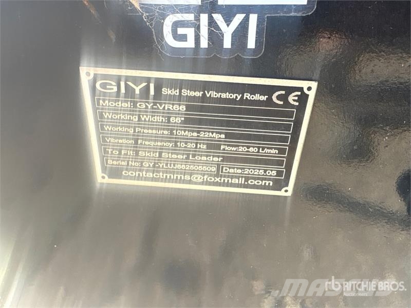 GIYI GY-VR66 66 in Skid Steer Vibratory Roller Rollers