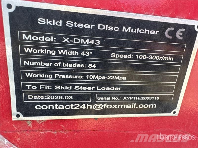  GIYI GY-X DM43 Mini 43 in Skid Steer Mulcher ماكينات تقطيع أخشاب الحراجة