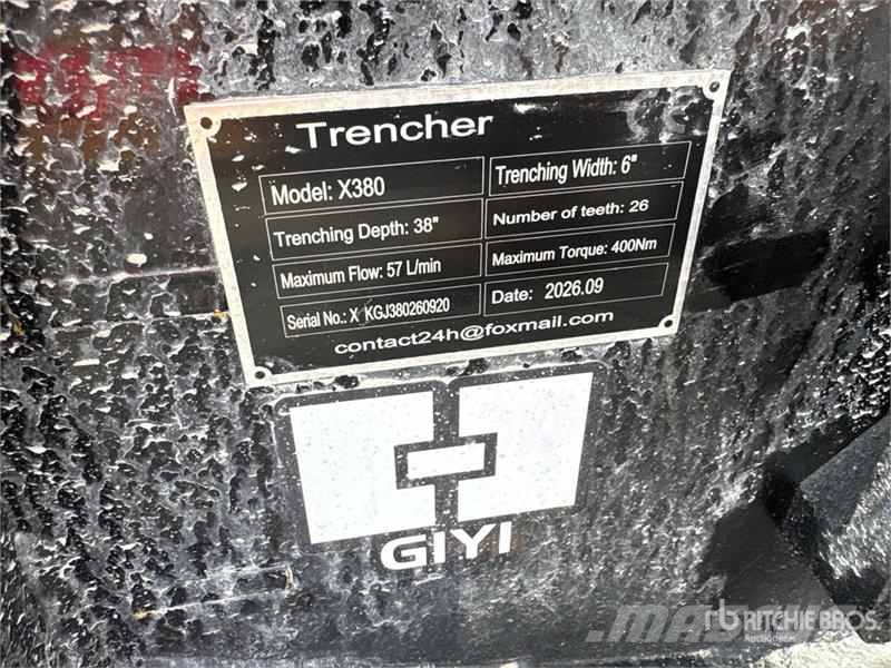  GIYI GY-X39 38 in Mini Skid Steer Trencher (Unused ماكينات حفر خنادق