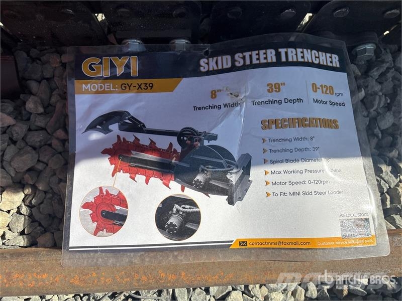  GIYI GY-X39 39 in Mini Skid Steer Trencher (Unused Rovokopači freze za kanale Trenčeri