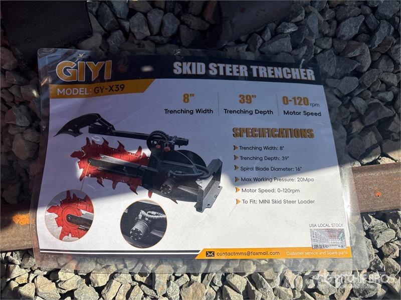 GIYI GY-X39 39 in Mini Skid Steer Trencher (Unused Rovokopači freze za kanale Trenčeri
