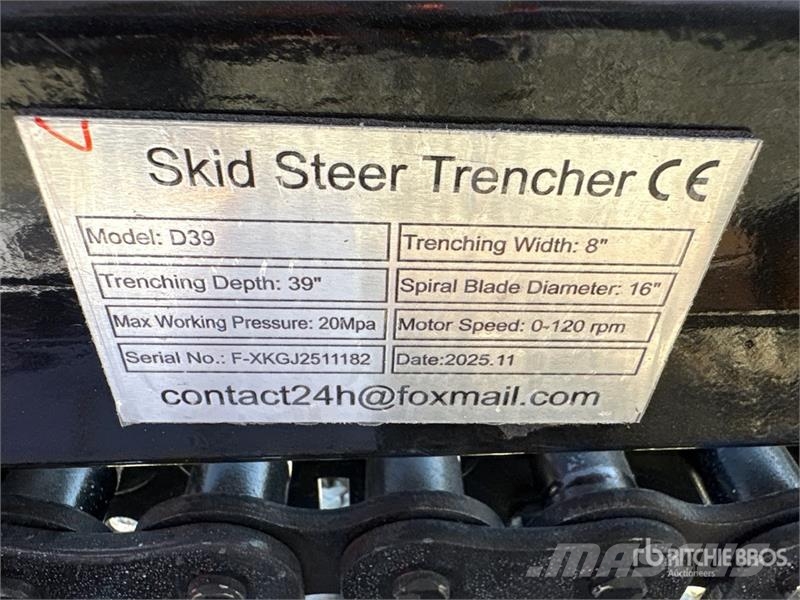 GIYI GY-X39 39 in Mini Skid Steer Trencher (Unused Rovokopači freze za kanale Trenčeri