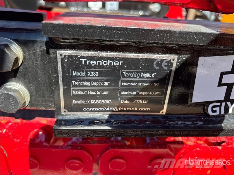GIYI GY-X39 39 in Mini Skid Steer Trencher (Unused Excavadoras de zanjas