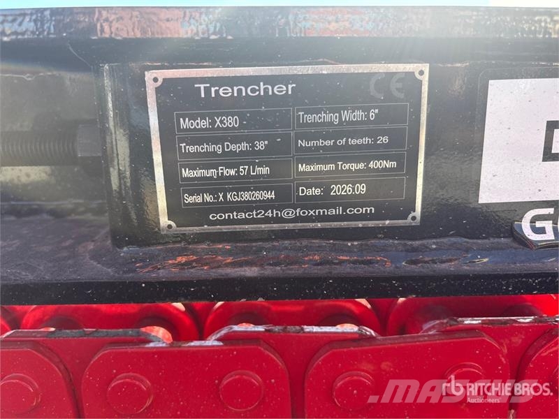 GIYI GY-X39 39 in Mini Skid Steer Trencher (Unused Excavadoras de zanjas