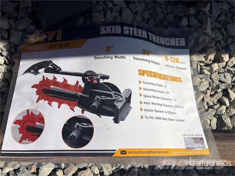  GIYI GY-X39 39 in Mini Skid Steer Trencher (Unused Rovokopači freze za kanale Trenčeri