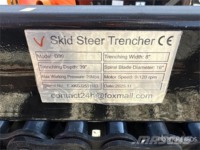  GIYI GY-X39 39 in Mini Skid Steer Trencher (Unused Rovokopači freze za kanale Trenčeri