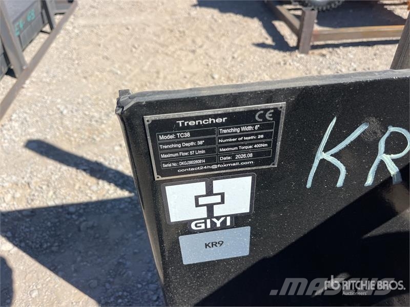 GIYI GY-Y D380 38 in Skid Steer Trencher (Unused) Rovokopači freze za kanale Trenčeri