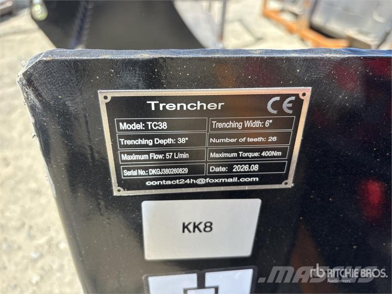 GIYI GY-Y D380 38 in Skid Steer Trencher (Unused) Rovokopači freze za kanale Trenčeri