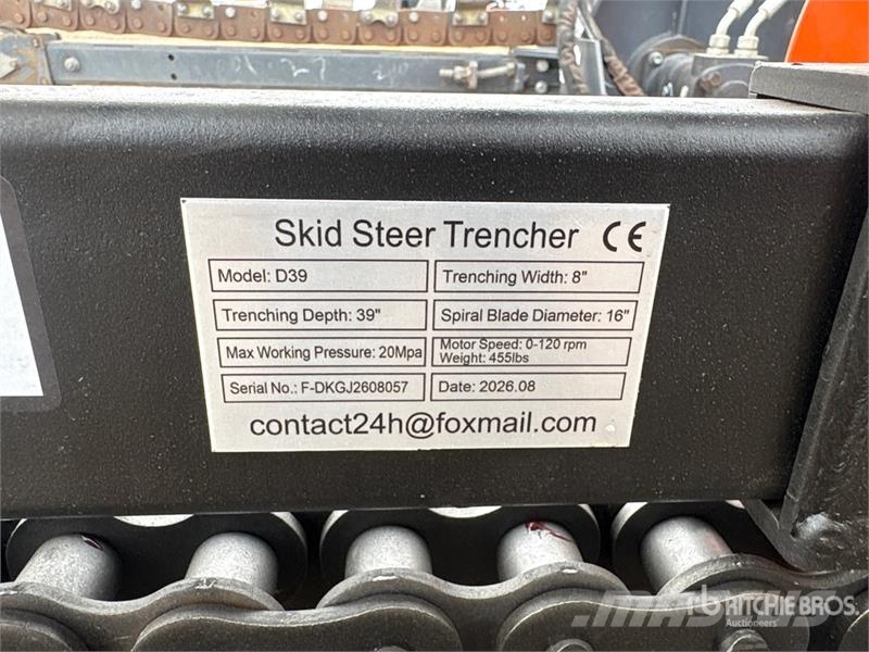  GIYI GY-Y D380 45 in Skid Steer Trencher (Unused) Grabenfräse