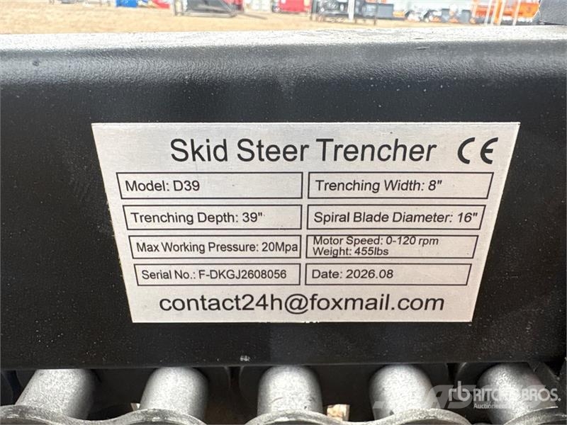  GIYI GY-Y D380 45 in Skid Steer Trencher (Unused) Grabenfräse