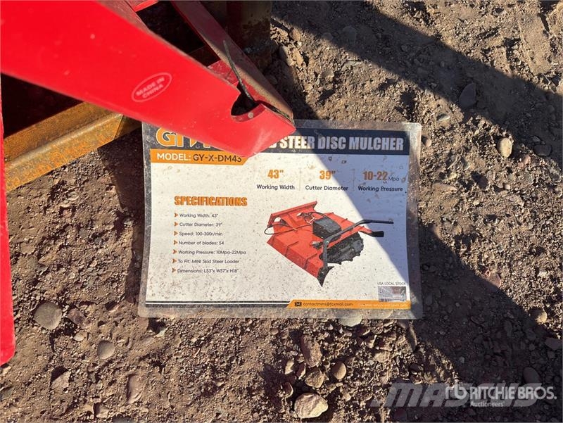 GIYI GYx-DM43 46 in Mini Disc Skid Steer Mulcher ( Trince forestali