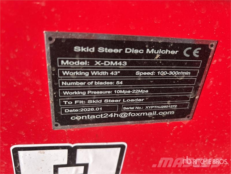 GIYI GYx-DM43 46 in Mini Disc Skid Steer Mulcher ( Trince forestali