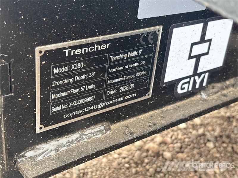 GIYI X380 24 in Mini Skid Steer Trencher (Unused) Abre-valas