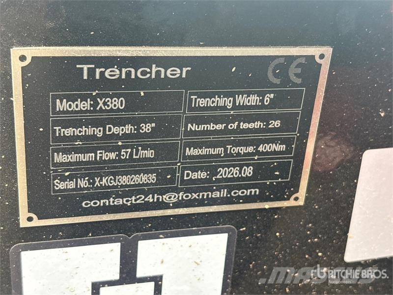 GIYI X380 24 in Mini Skid Steer Trencher (Unused) Abre-valas