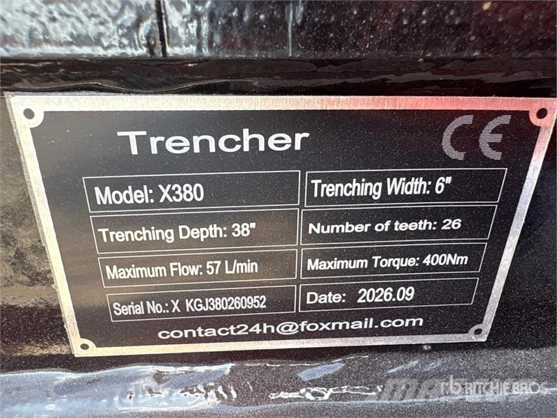  GIYI X380 38 in Mini Skid Steer Trencher (Unused) ماكينات حفر خنادق