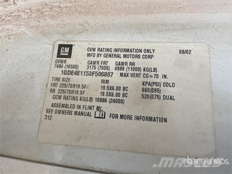 GMC Topkick C4500 4x2 Service Truck (Inoperable) Plogbilar