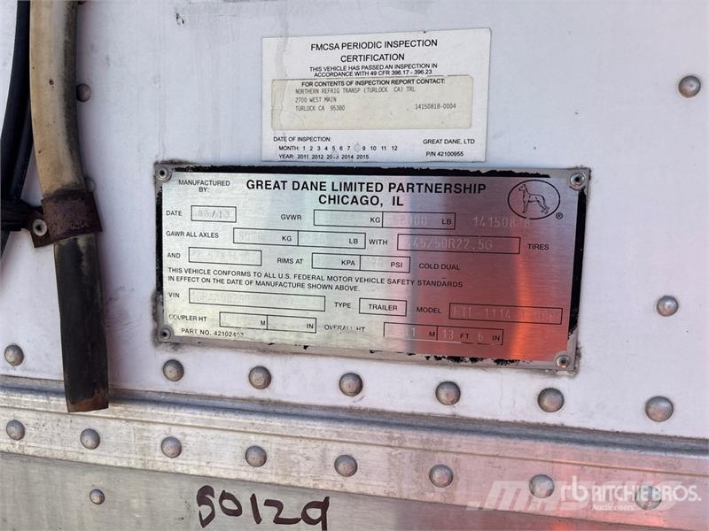 Great Dane 50 ft T/A Refrigerated Trailer 控溫式半拖車