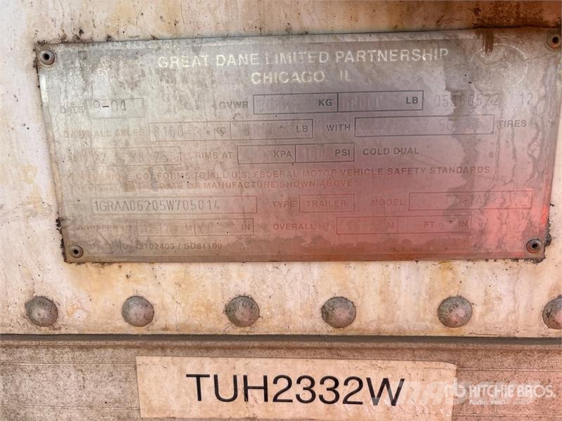 Great Dane 53 ft x 102 in T/A Refrigerated Trailer Напівпричепи-рефрижератори