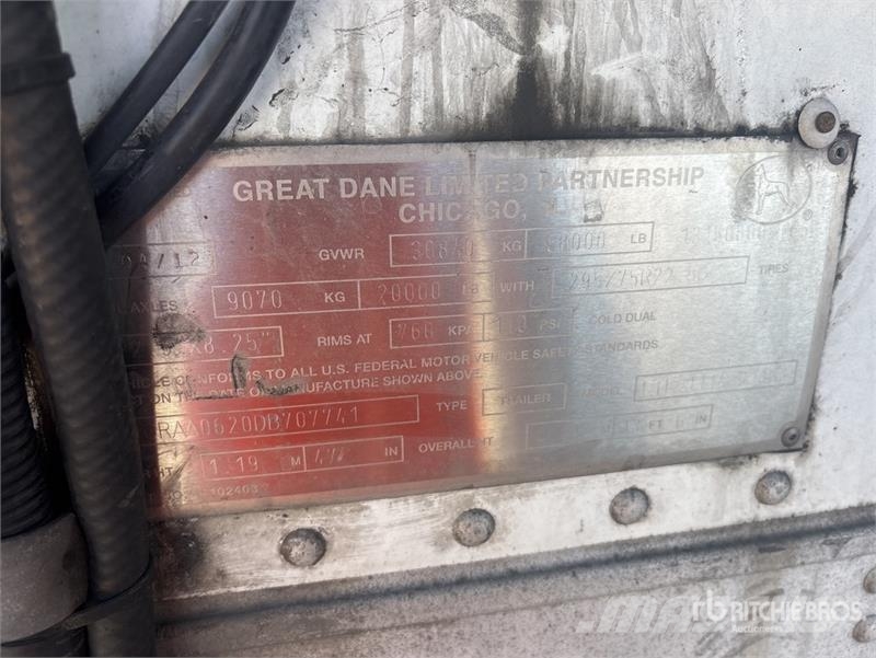 Great Dane 53 ft x 102 in T/A Refrigerated Trailer 온도 조절식 세미 트레일러