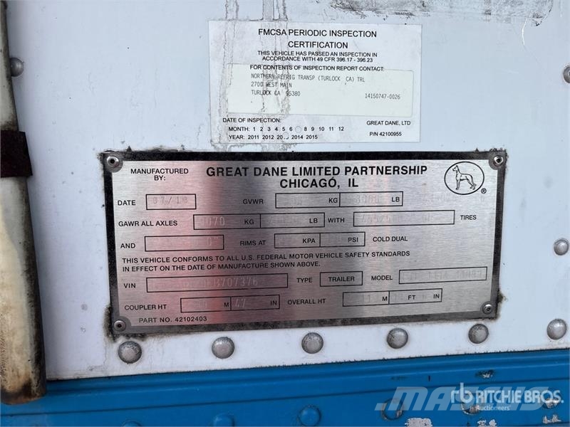 Great Dane ETL-1114-11099 50 ft T/A Refrigerated Trailer Полуприцепы-рефрижераторы