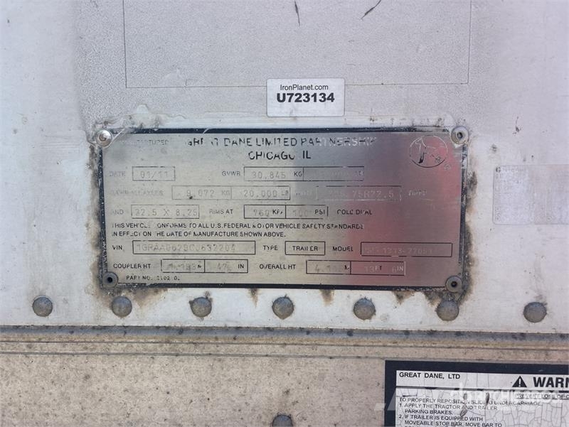 Great Dane PSE-1313-22053 53 ft x 96 in T/A Van Trailer Van Body Trailers