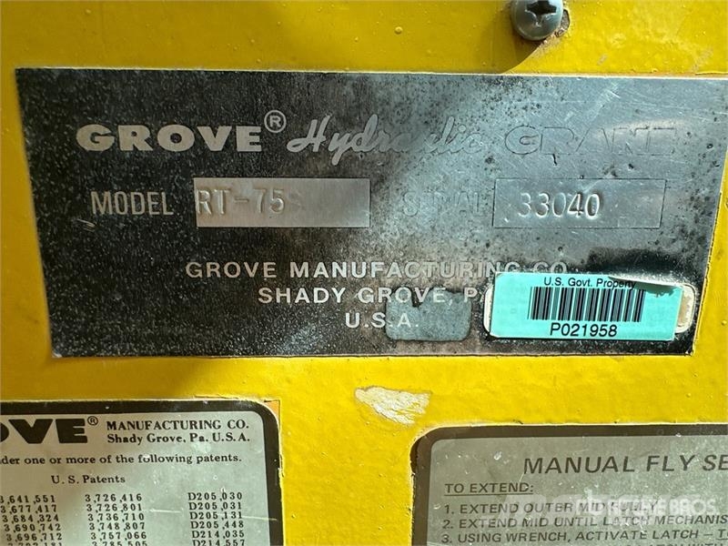 Grove RT75S Mobil daruk