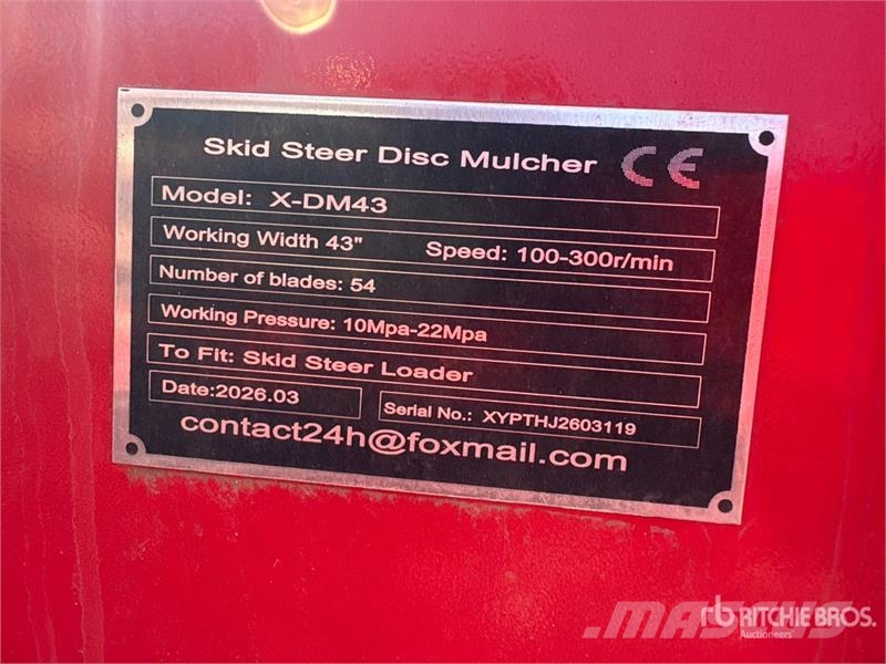  GY-X DM43 Mini 43 in Skid Steer Mulcher ماكينات تقطيع أخشاب الحراجة