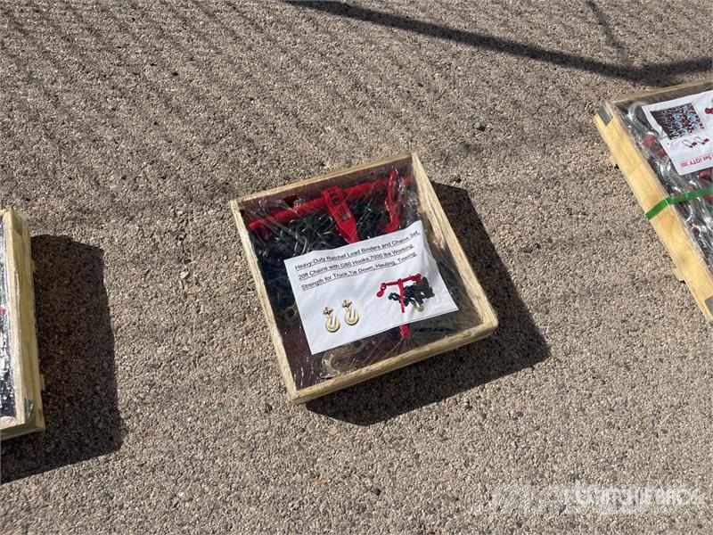  Heavy-Duty Ratchet Load Binders & Chains Set (Unus Outros componentes