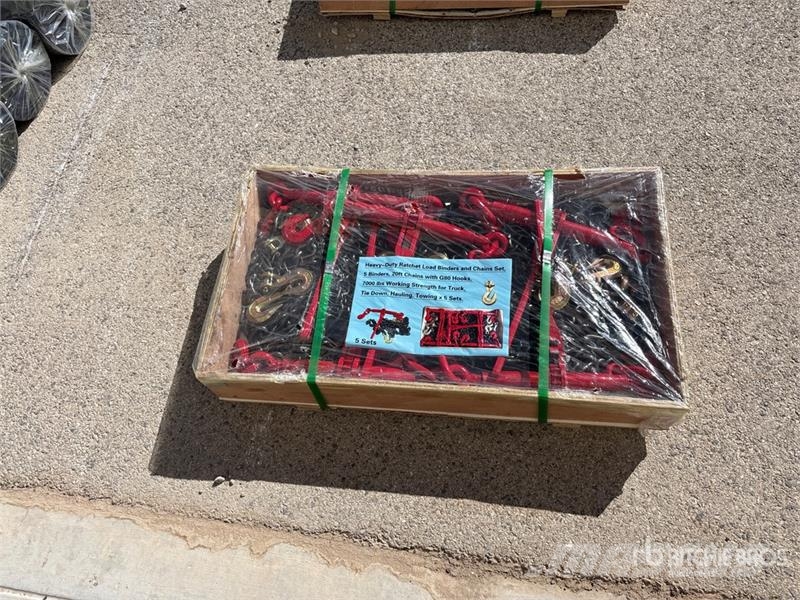  Heavy-Duty Ratchet Load Binders & Chains Set (Unus Outros componentes