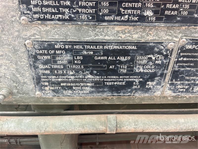 Heil MK970 5000 gal T/A Tanker Trailer Tanker trailers