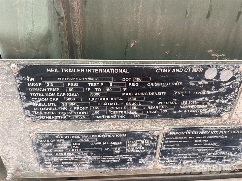 Heil MK970 5000 gal T/A Tanker Trailer Tanker trailers