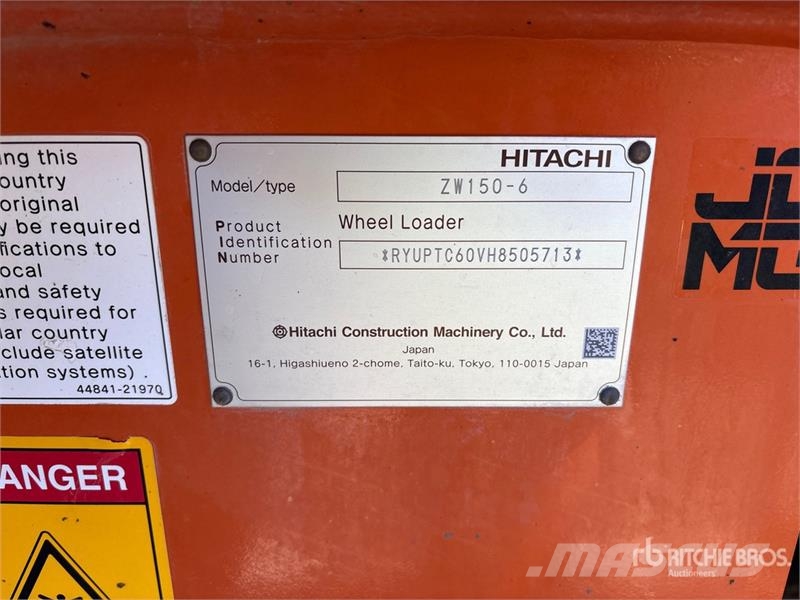Hitachi ZW150-6 Wheel Loader Utovarivači na točkove