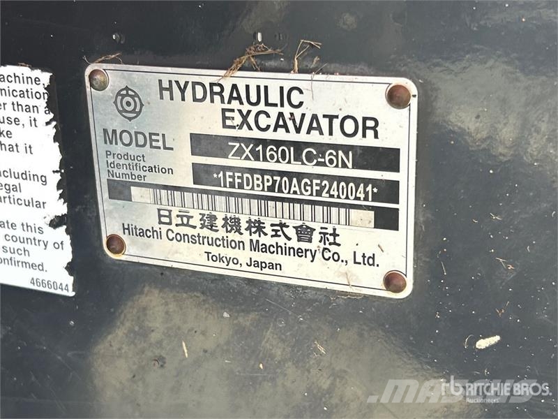 Hitachi ZX160LC-6N Tracked Excavator Gravemaskiner på larvebånd