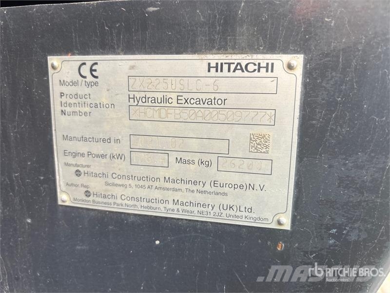 Hitachi ZX225USLC-6 Vikšriniai ekskavatoriai