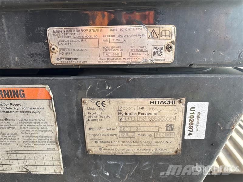 Hitachi ZX225USLC-6 Telakaivukoneet