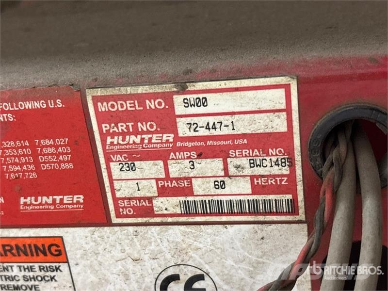 Hunter SW00 Smart Weight Tire Balancer Otros componentes