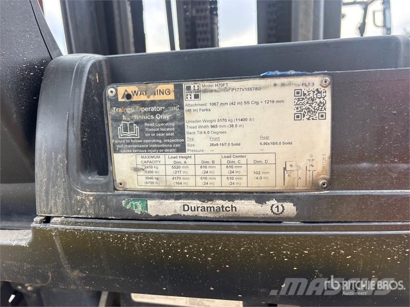 Hyster H70FT 6700 lb Pneumatic Tire Forklift 그 외 지게차