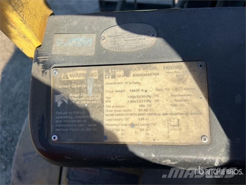 Hyster H80 XE 7750 lb Forklift (Inoperable) Інше