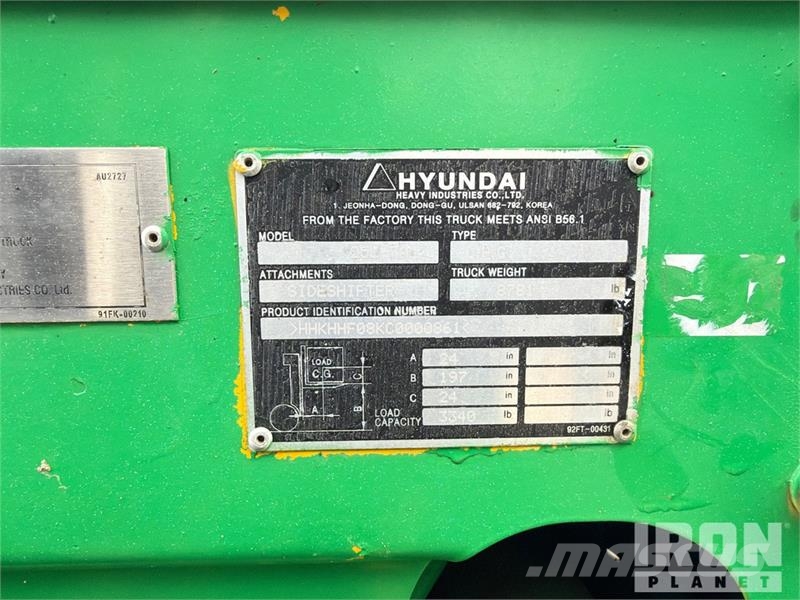 Hyundai 25L-7A 3340 lb Cushion Tire Forklift (Inoperable) Autokrāvēji - citi