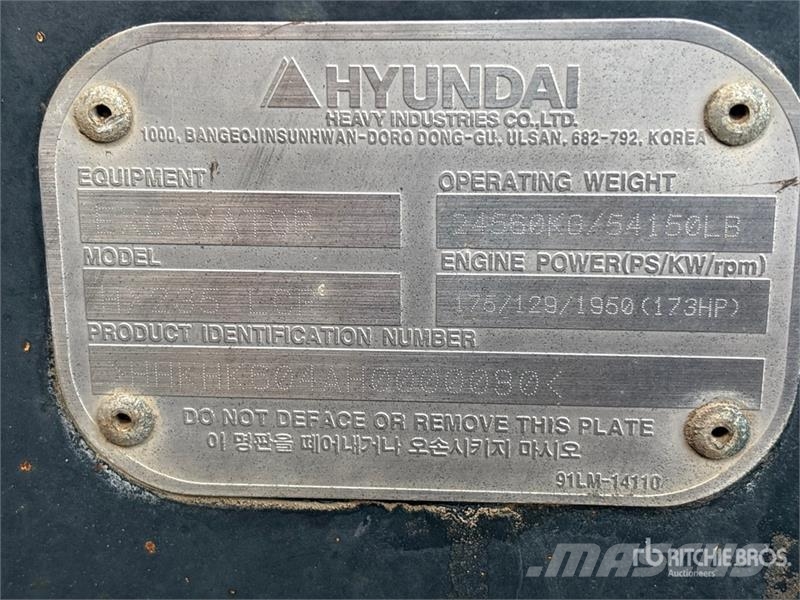 Hyundai HX235LCR Tracked Excavator Gravemaskiner på larvebånd