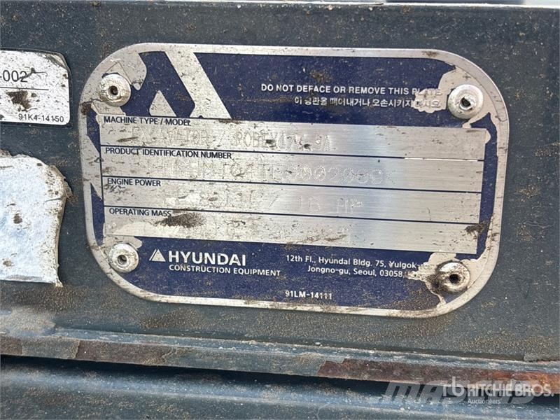 Hyundai Robex 17Z-9A Mini Excavator 소형 굴삭기 7톤 미만