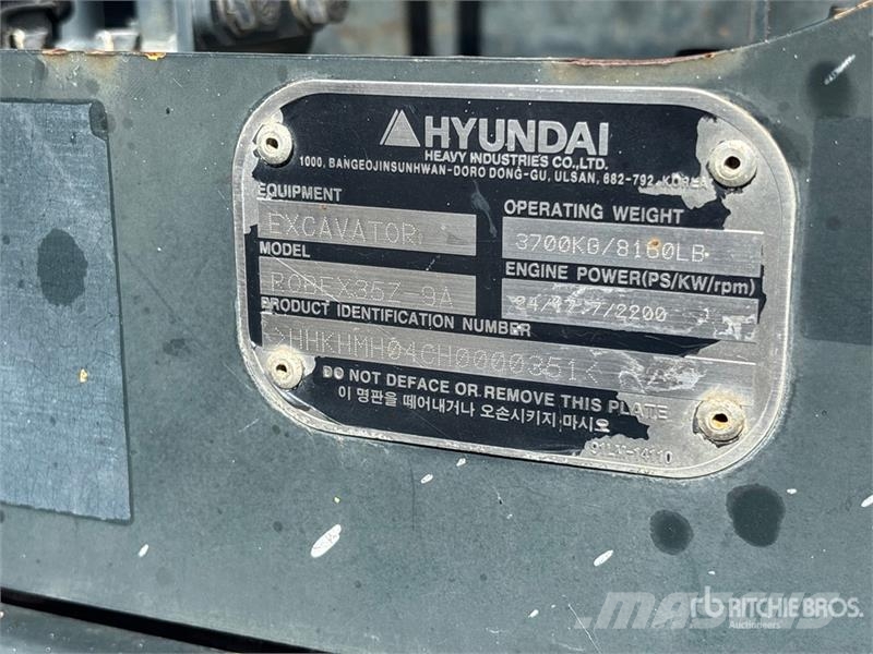 Hyundai Robex 35Z-9A Mini Excavator Mini bagri <7t