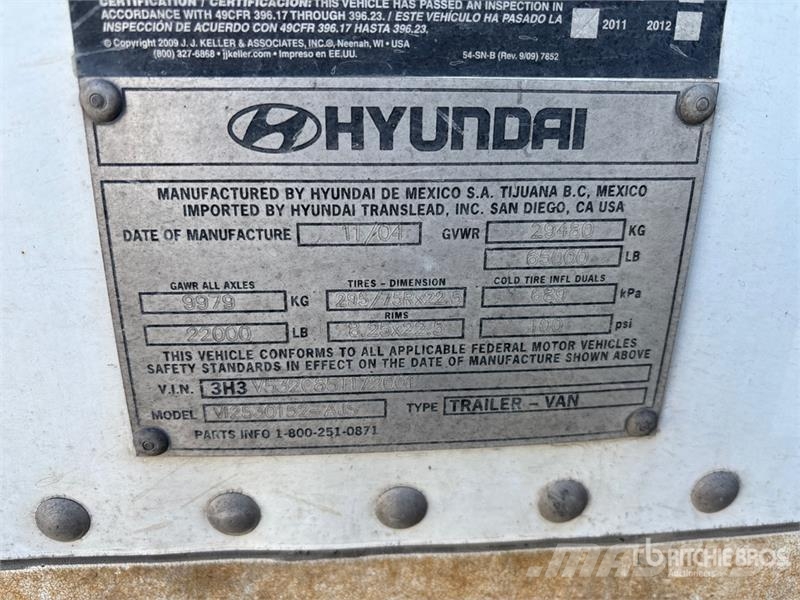 Hyundai V12530152-AJS Box body trailers
