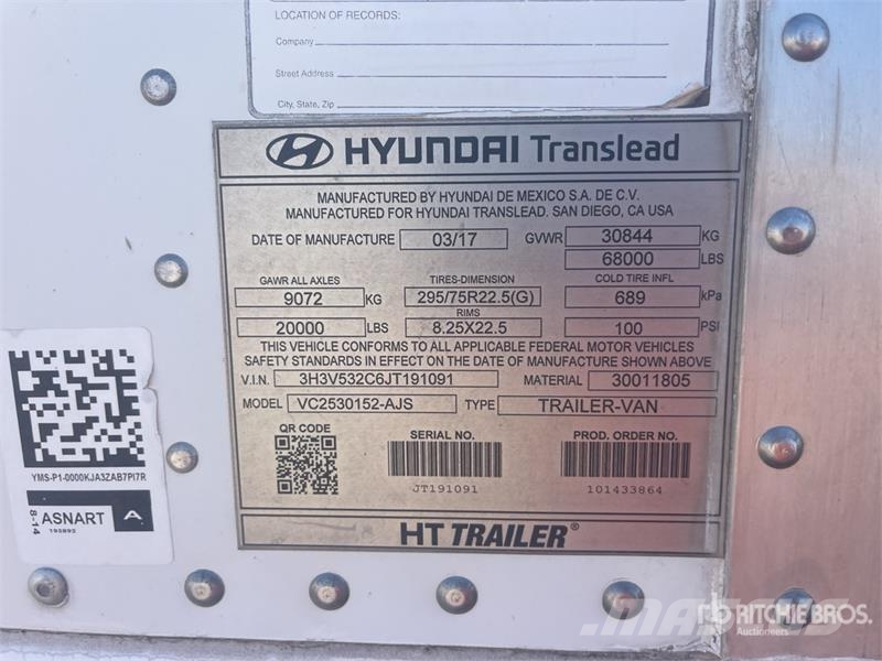 Hyundai VC2530152-AJS Прицепы-фургоны