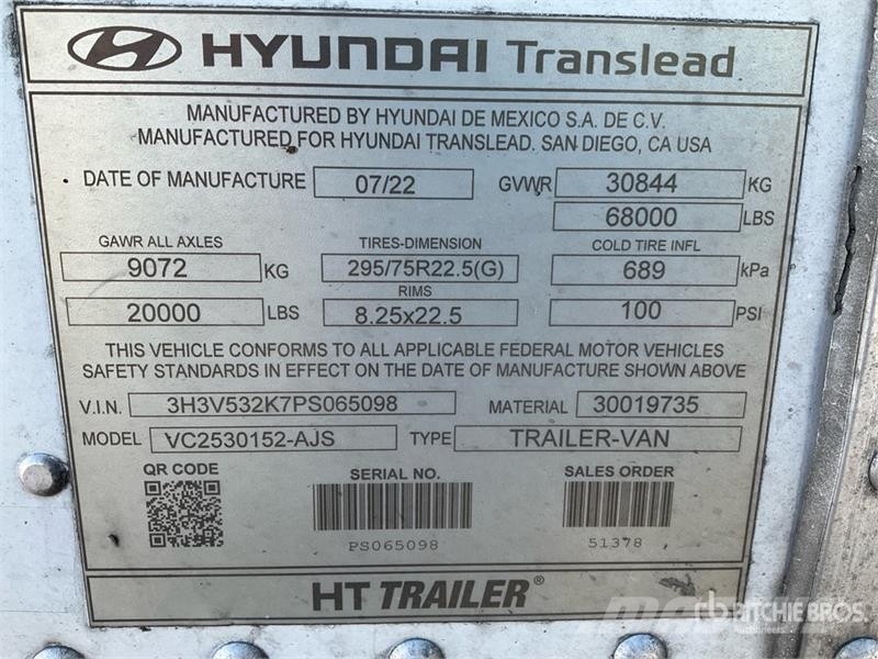 Hyundai VC2530152-AJS Прицепы-фургоны