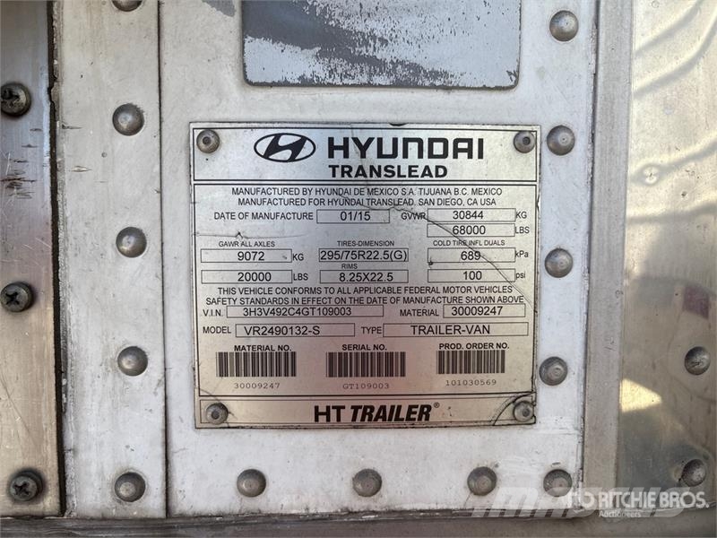 Hyundai VR2490132-S 53 ft x 102 in T/A Multi -Temp Refrige Poluprikolice hladnjače