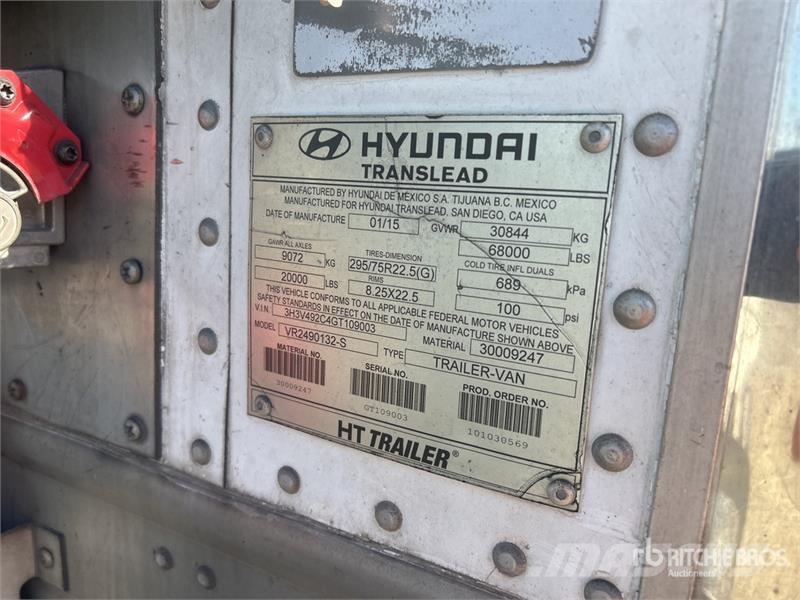 Hyundai VR2490132-S 53 ft x 102 in T/A Multi -Temp Refrige Poluprikolice hladnjače